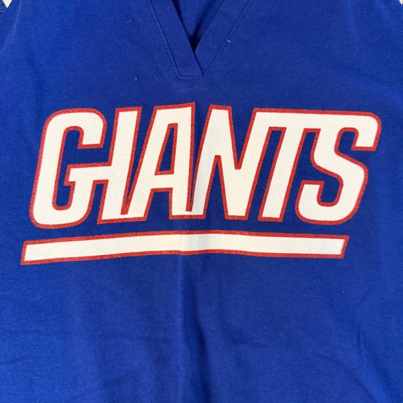 New York Giants T Shirt Womens Medium NFL Football Team Apparel Red Blue - Picture 4 of 6
